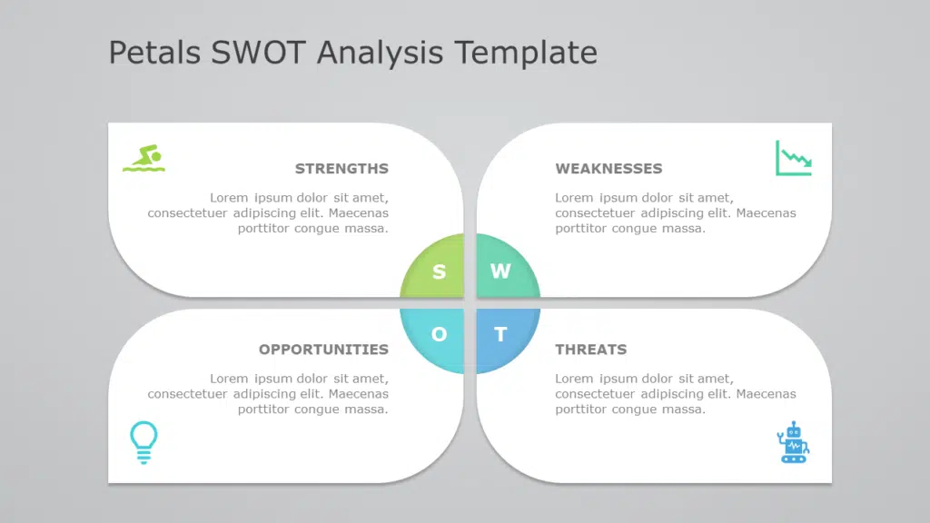 Shows Petals-Swot-Analysis-Powerpoint-Template