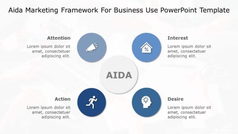 AIDA Marketing Framework for business use ,22k PowerPoint Template & Google Slides Theme