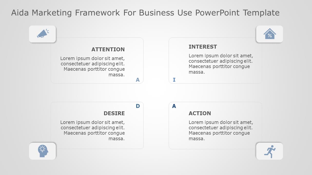 AIDA Marketing Framework for business use ,24k PowerPoint Template & Google Slides Theme