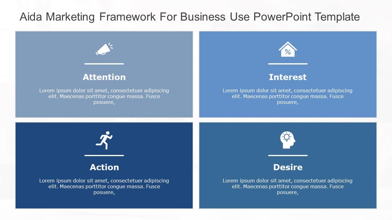 AIDA Marketing Framework for business use ,25k PowerPoint Template & Google Slides Theme