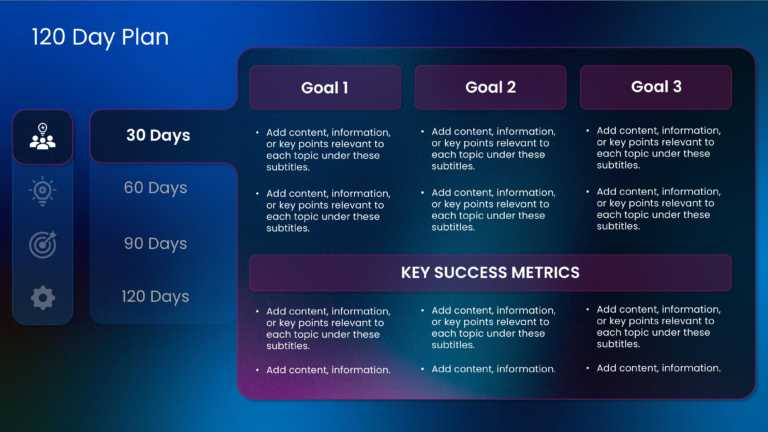 Animated 120 Day Action Plan Slide Template