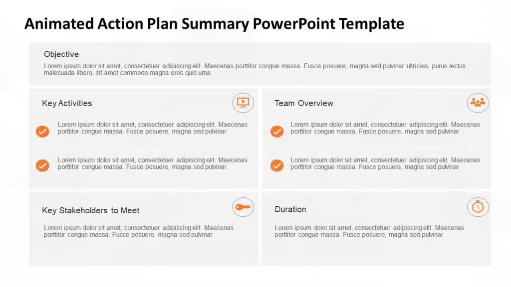 Animated Action Plan Summary PowerPoint Template