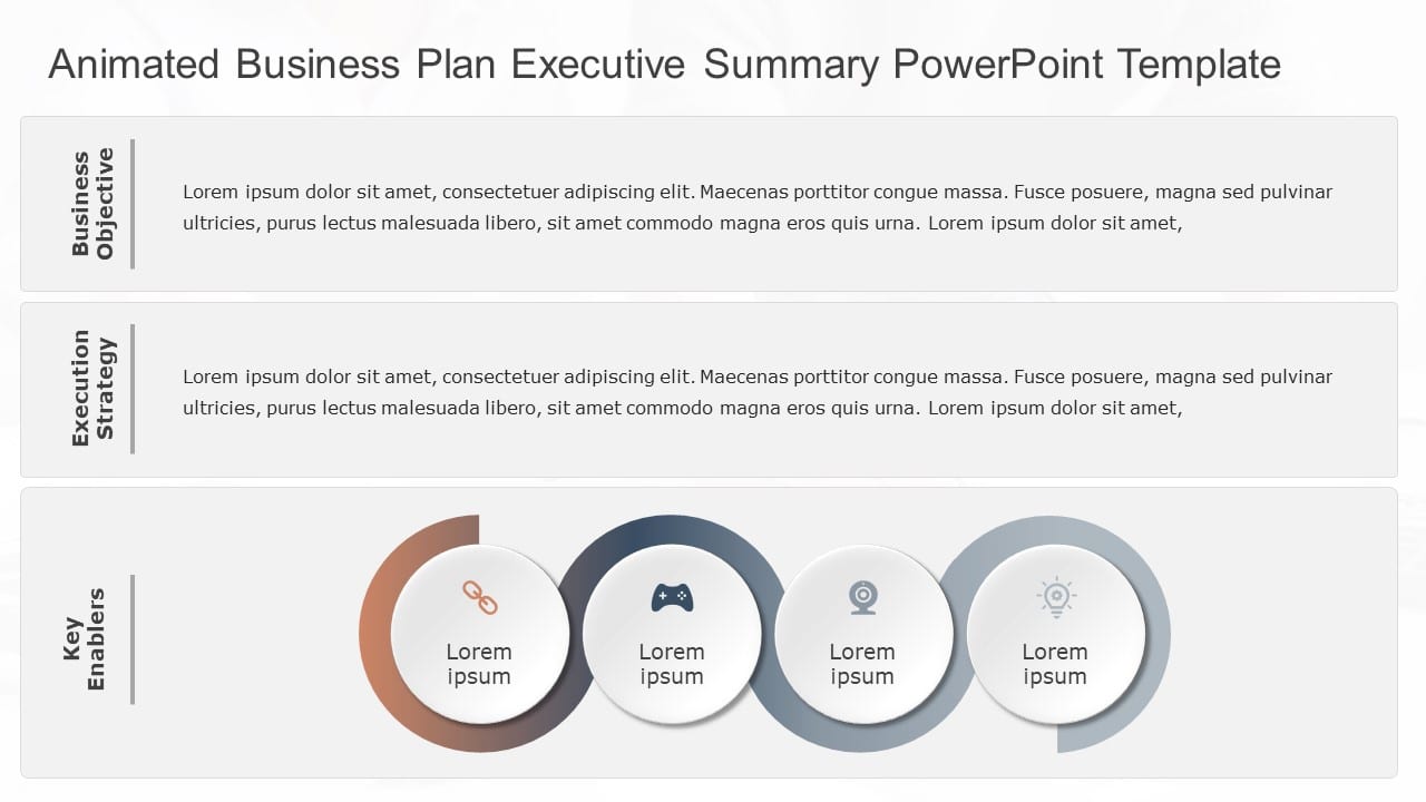 Animated Business Plan Executive Summary PowerPoint Template 1 & Google Slides Theme