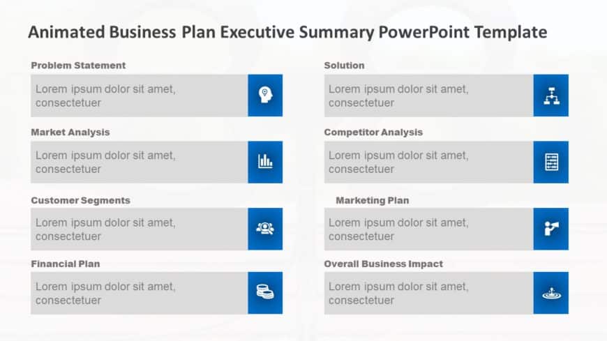 Animated Business Plan Executive Summary PowerPoint Template