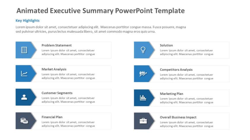 Animated Executive Summary PowerPoint Template 36