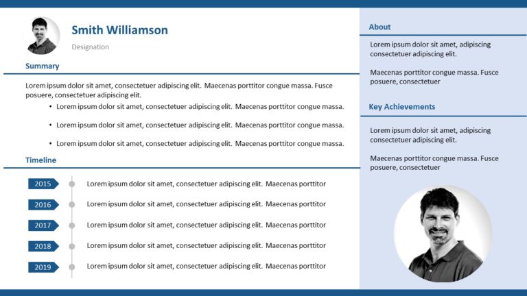 Animated Resume Executive Summary PowerPoint Template & Google Slides Theme