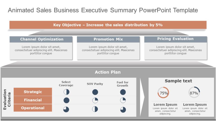 Animated Sales Business Executive Summary PowerPoint Template