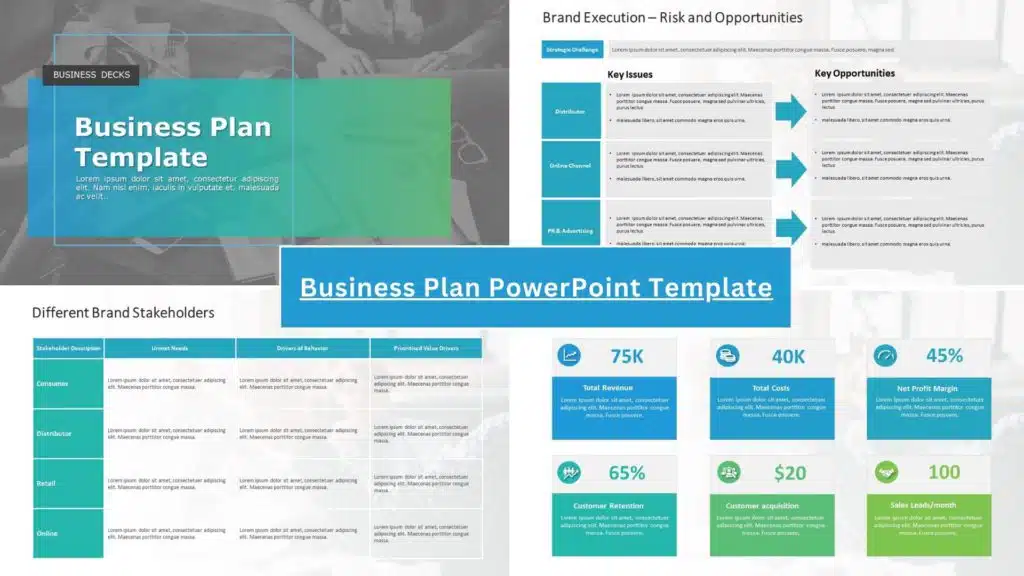 Collection of Business Plan PowerPoint Template to understand How to Make a Business Plan Presentation