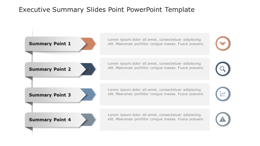 Executive Summary Slides 4 Point PowerPoint Template
