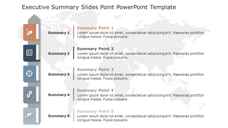 Executive Summary Slides 5 Point PowerPoint Template & Google Slides Theme