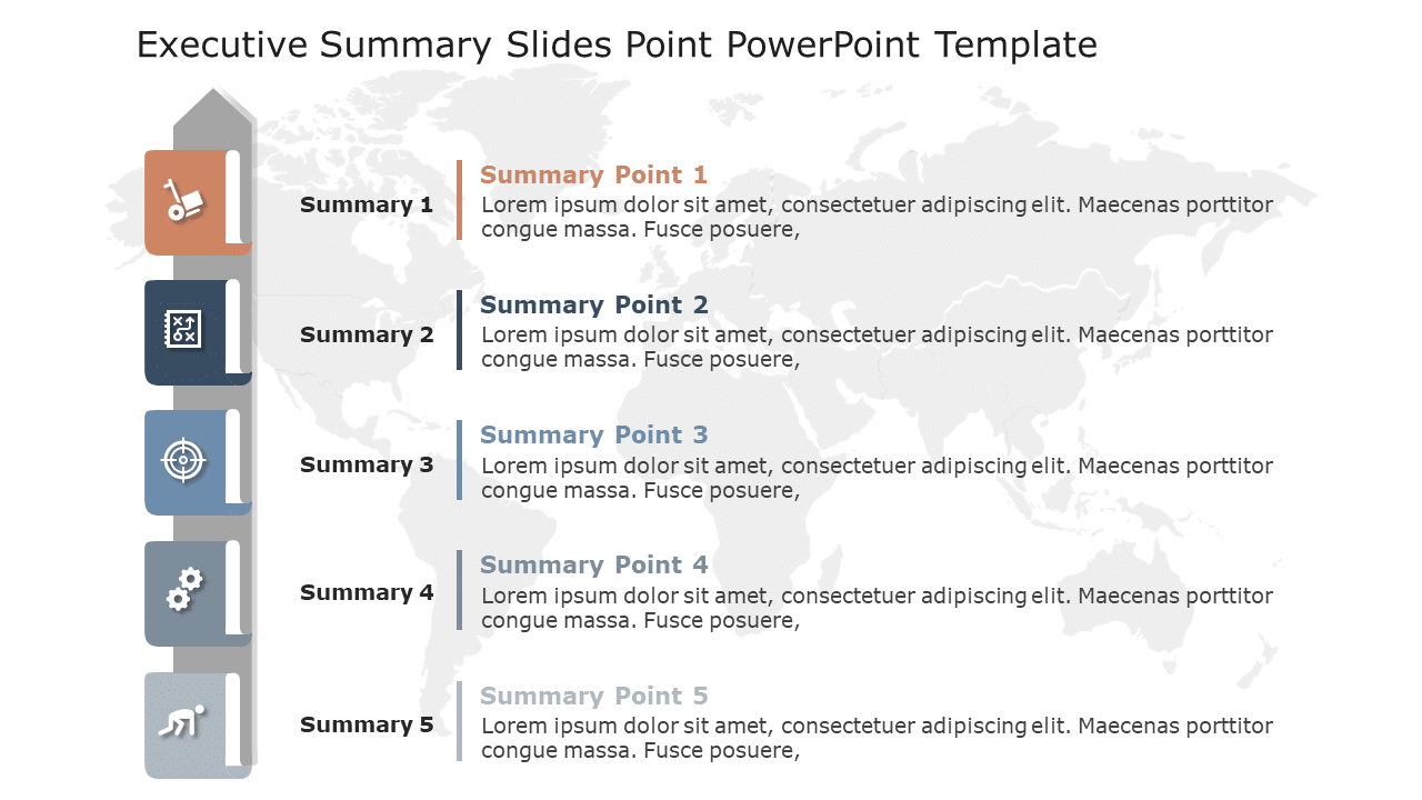 Executive Summary Slides 5 Point PowerPoint Template & Google Slides Theme
