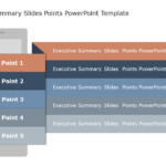 Executive Summary Slides 5 Points PowerPoint Template & Google Slides Theme