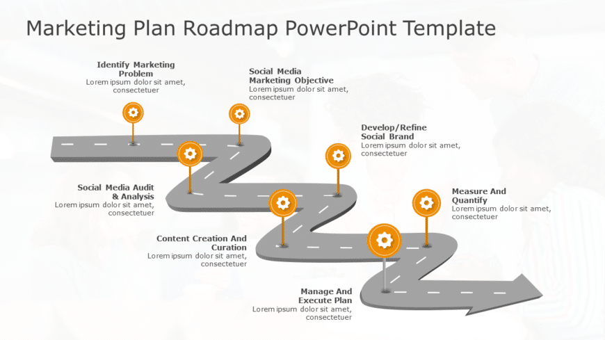 Marketing Plan Roadmap PowerPoint Template