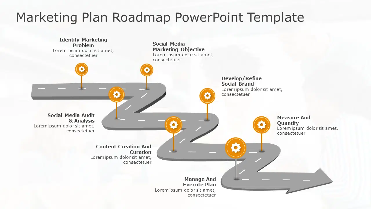 Marketing Plan Roadmap PowerPoint Template & Google Slides Theme