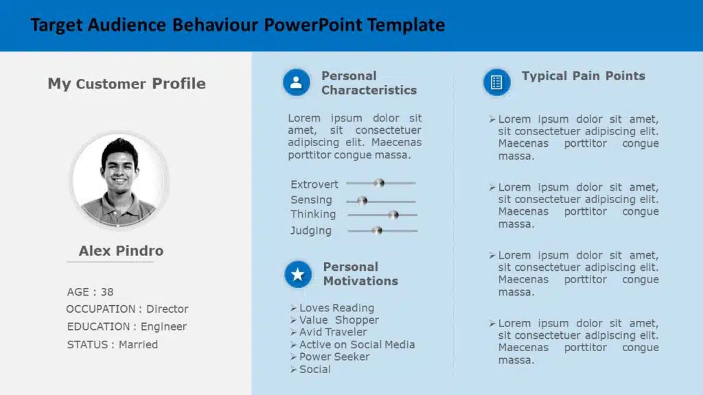 Target Audience Behaviour PowerPoint Template for How to Make a Business Plan Presentation? 
