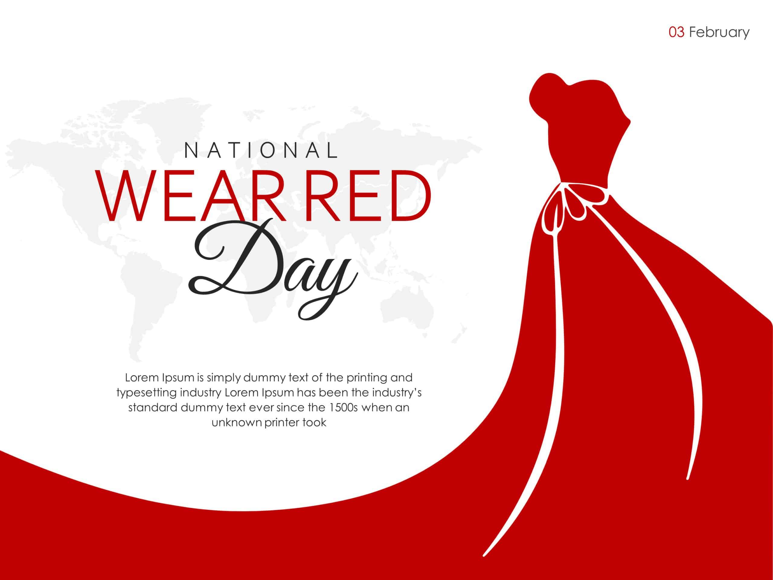 National Wear Red Day PowerPoint Template & Google Slides Theme