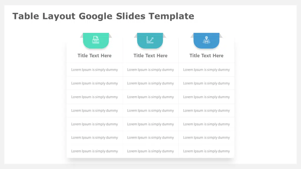 Table Layout Google Slides Template