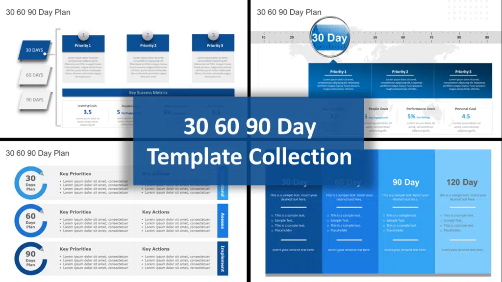 30 60 90 Day Templates Collection