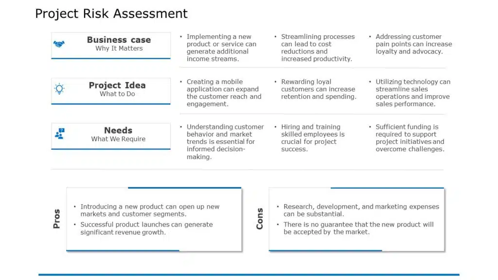 Business Case Pros And Cons PowerPoint Template