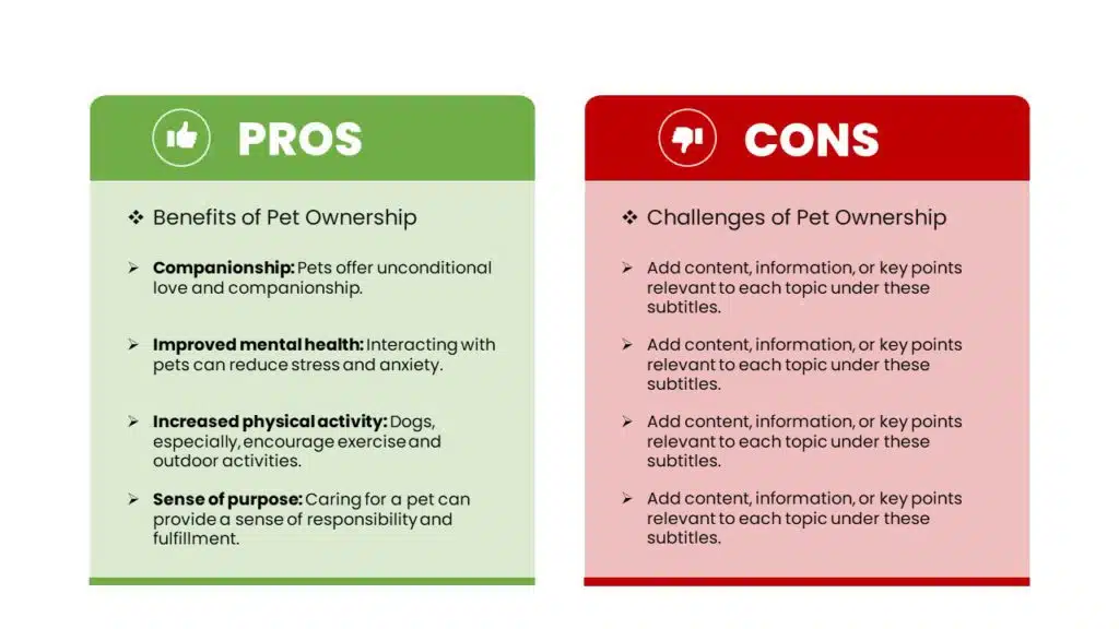 Pros And Cons 7 PowerPoint Template