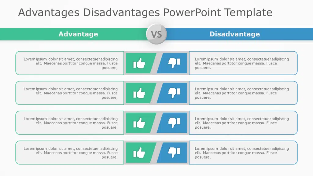 Advantage Disadvantage PowerPoint Template