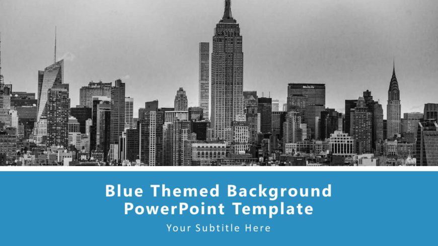 Blue Themed Background PowerPoint Template