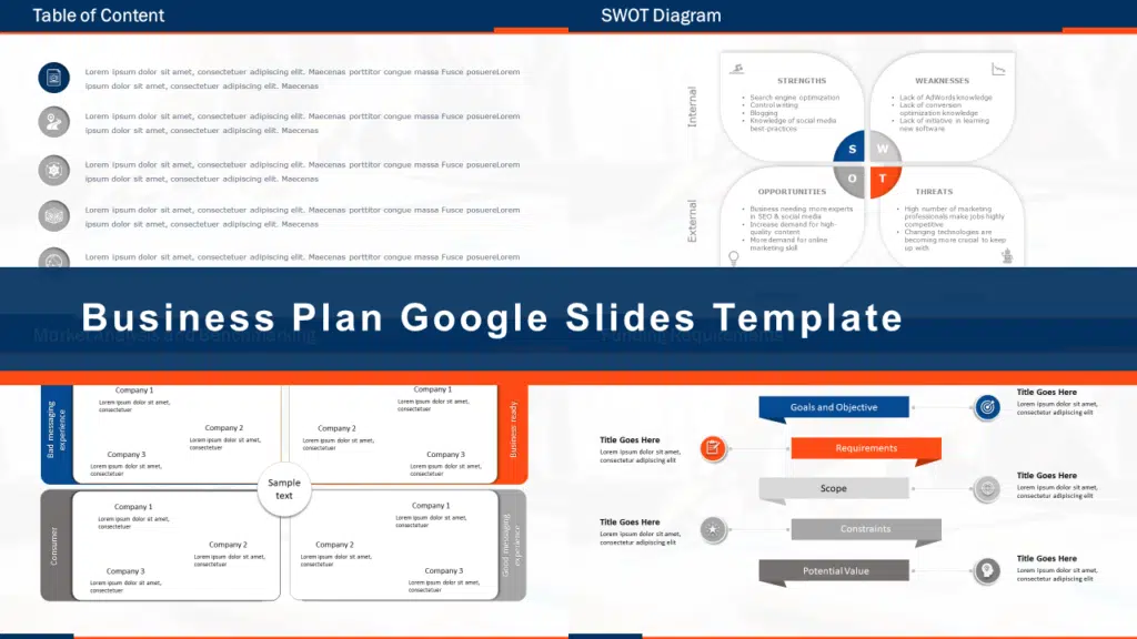 google slides presentation layout ideas Shows Business Plan Deck