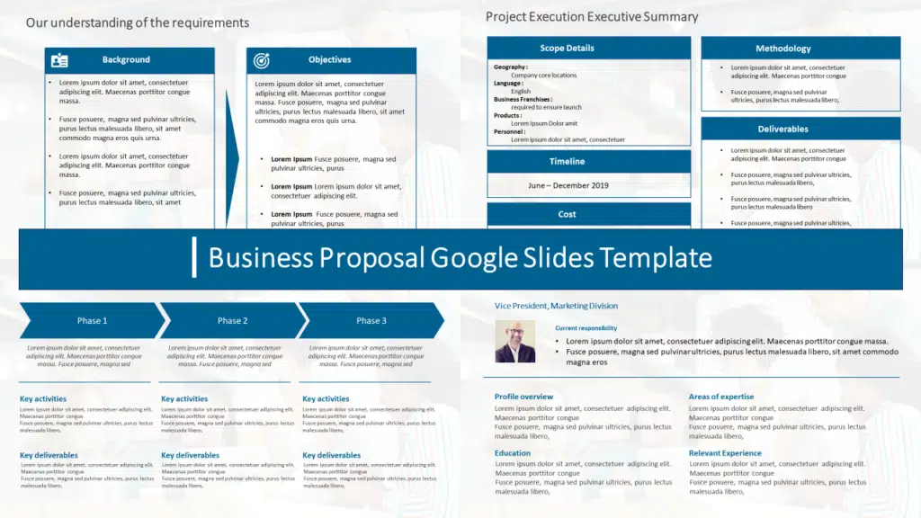 google slides presentation layout ideas Business Proposal Deck