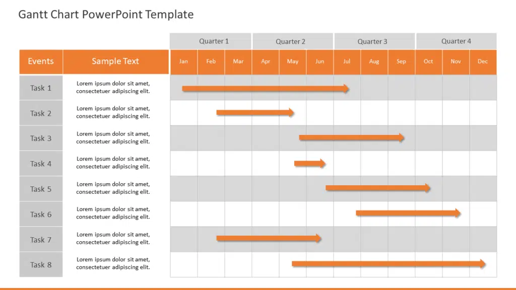 Gantt Charts PowerPoint Template