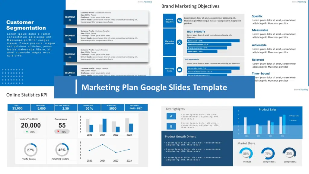 google slides presentation layout ideas Shows Marketing Plan Deck