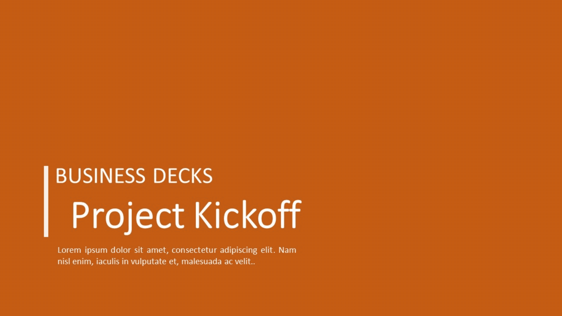 Project Kick Off Presentation PowerPoint Template