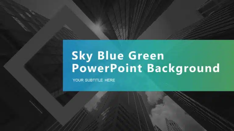 Sky Blue Green PowerPoint Background & Google Slides Theme