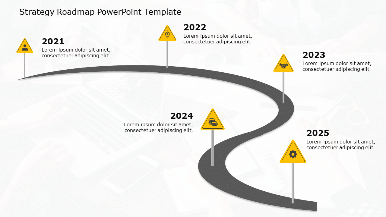 Strategy Roadmap PowerPoint & Google Slides Template 11 Theme