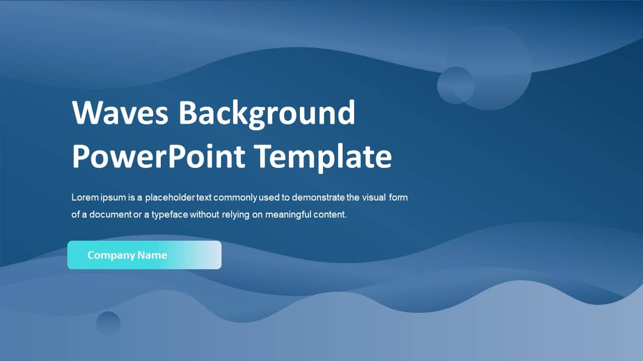 Waves Background PowerPoint Template & Google Slides Theme