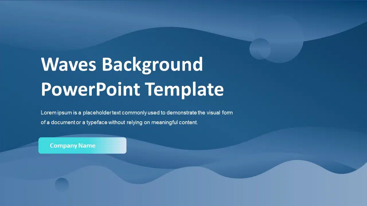 Waves Background PowerPoint Template & Google Slides Theme