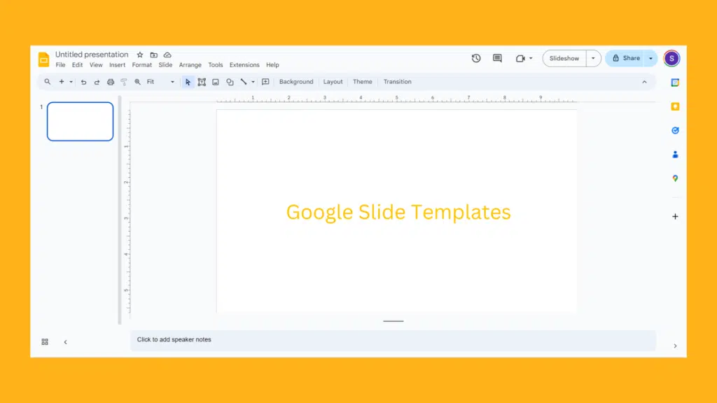 What is a Google Slides template