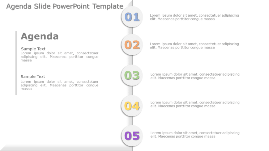 Agenda Slide 06 PowerPoint Template