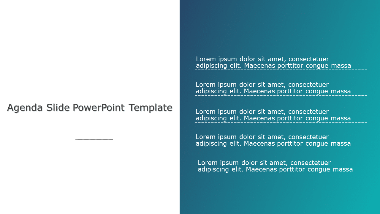 Agenda Slide Template for PowerPoint & Google Slides 10 Theme
