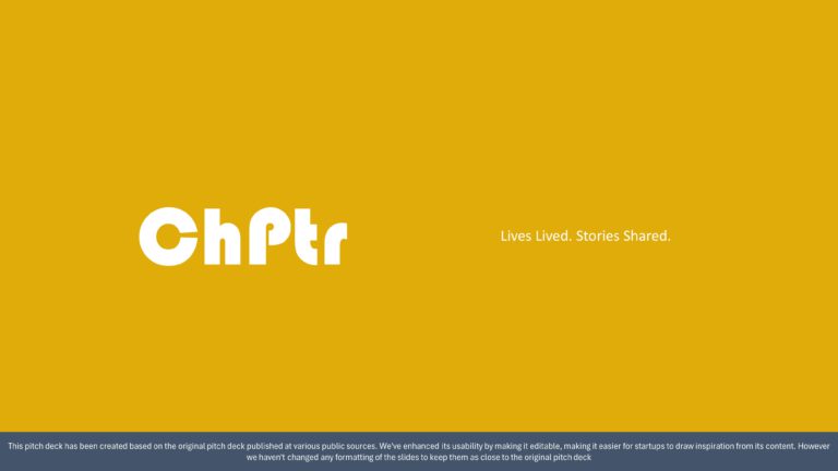 Chapter Seed Pitch Deck & Google Slides Theme