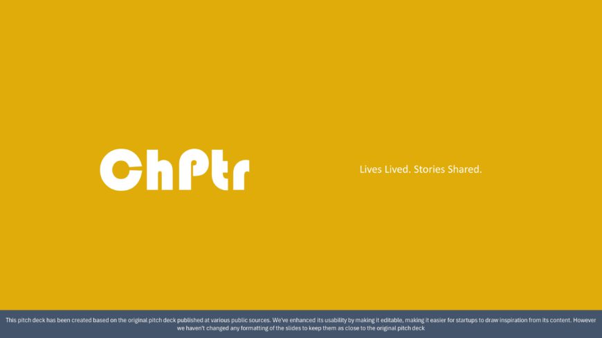 Chapter Seed Pitch Deck