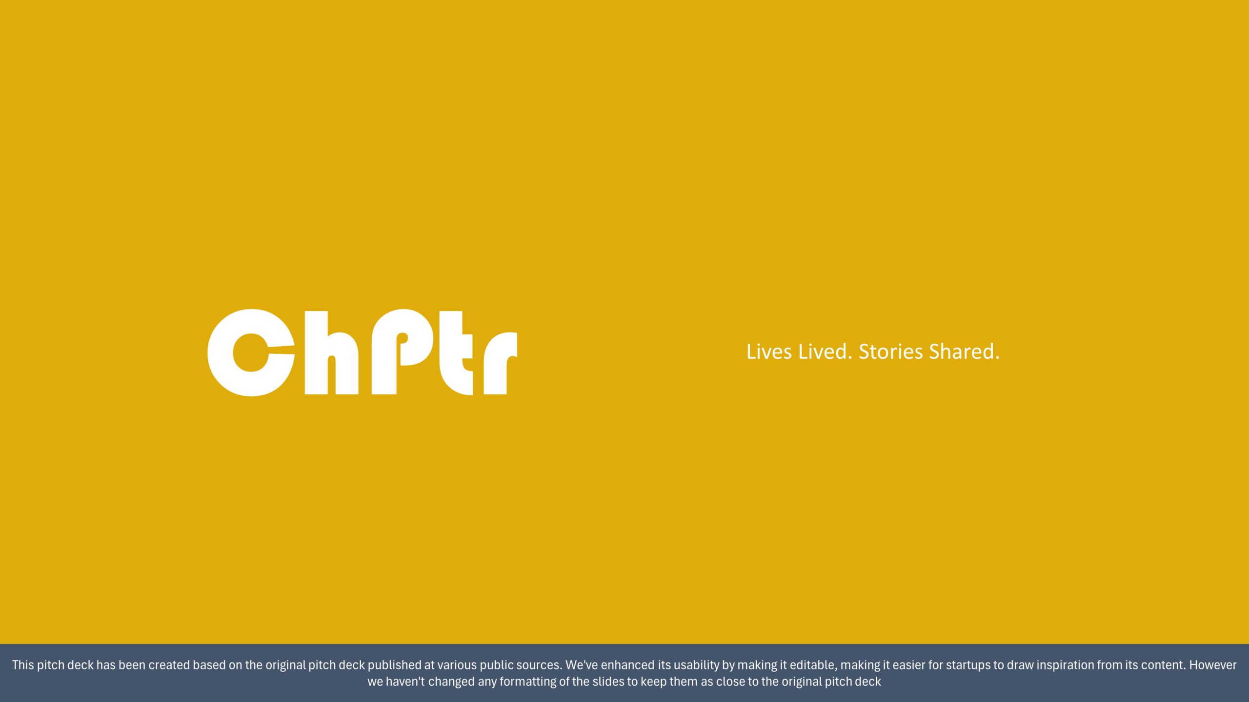 Chapter Seed Pitch Deck & Google Slides Theme