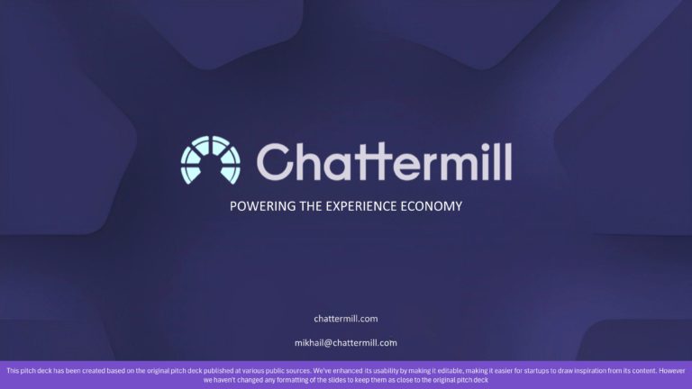 Chattermill Series B Pitch Deck & Google Slides Theme