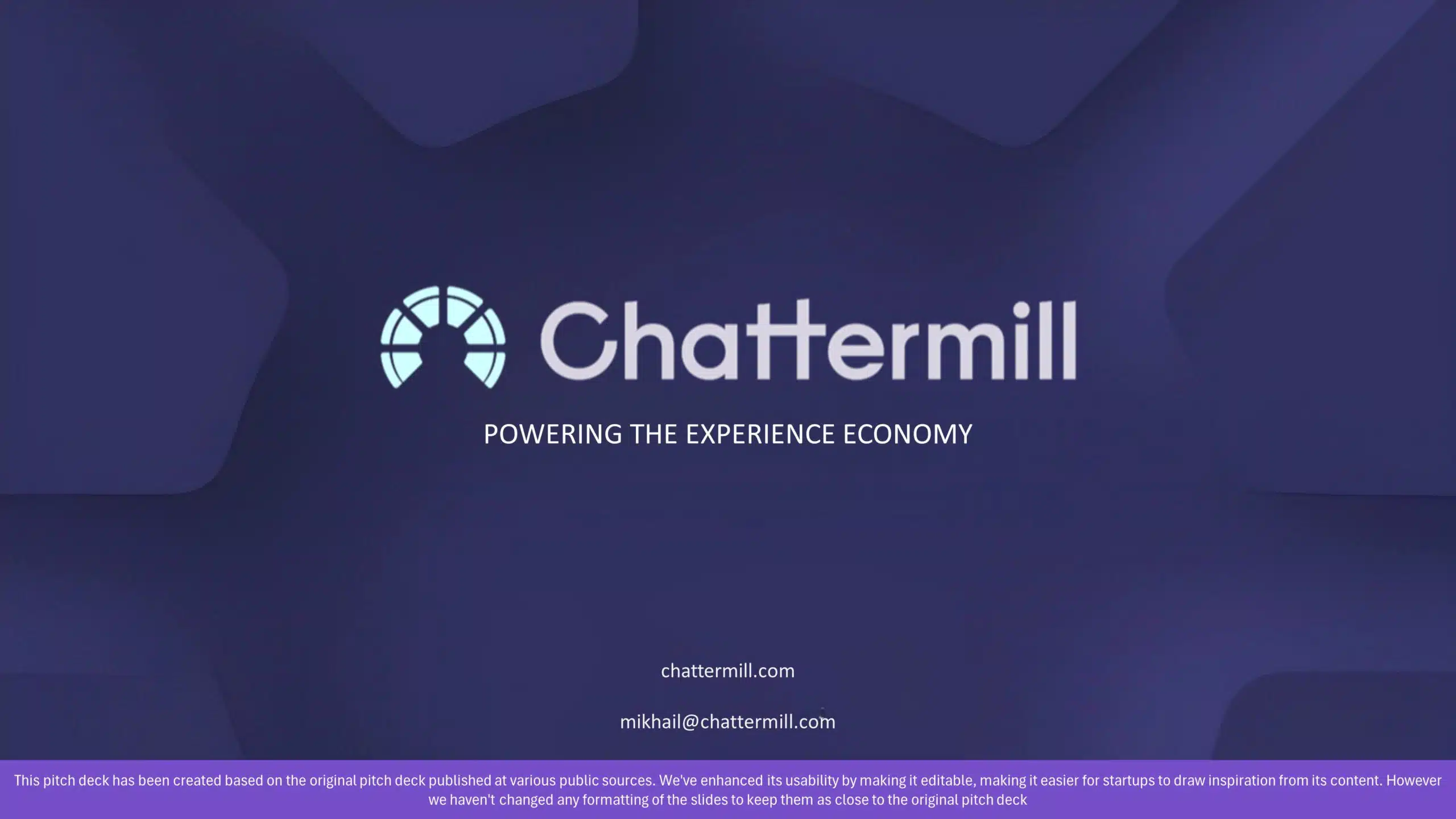 Chattermill Series B Pitch Deck & Google Slides Theme