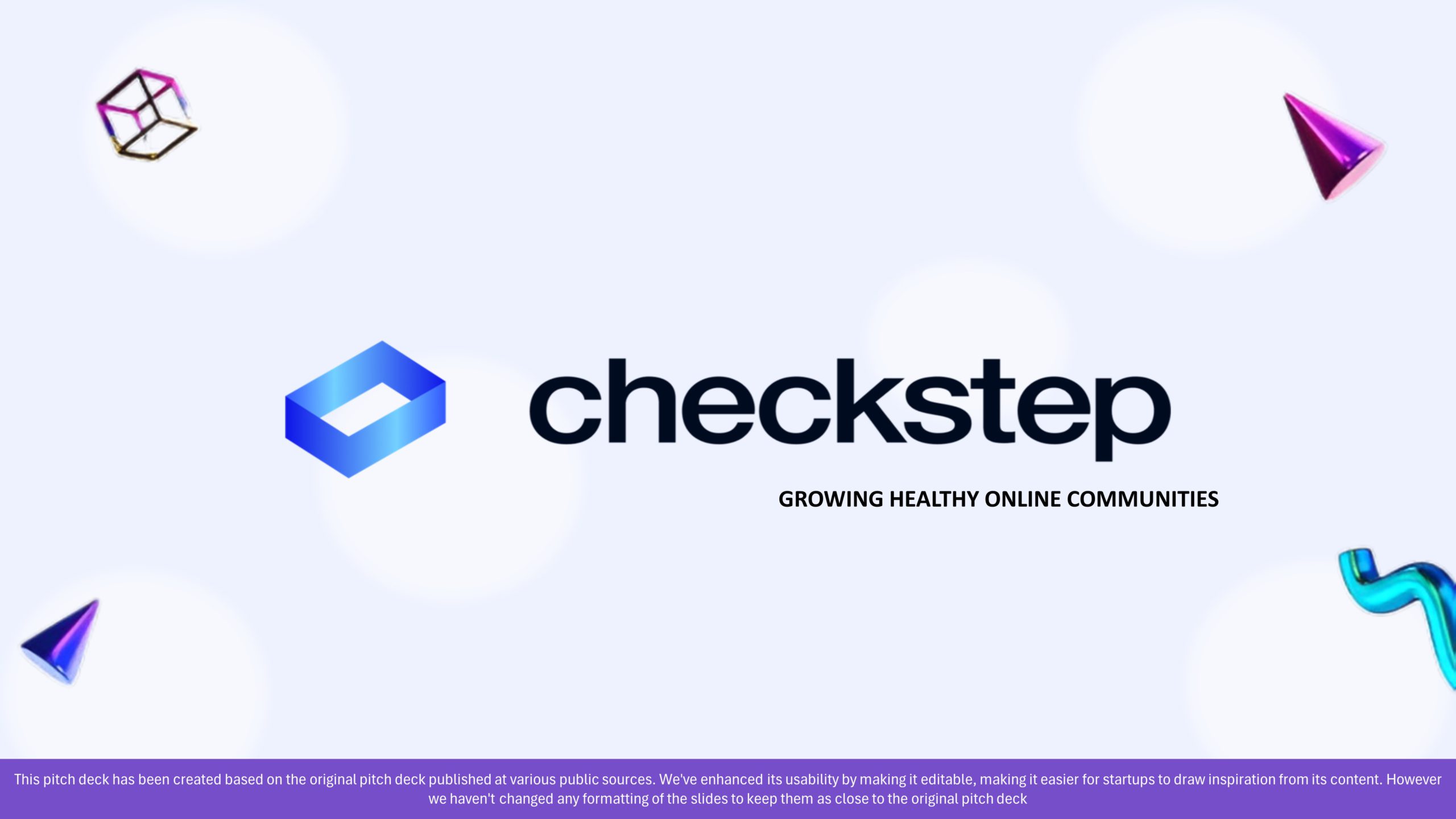 Checkstep Seed Pitch Deck & Google Slides Theme