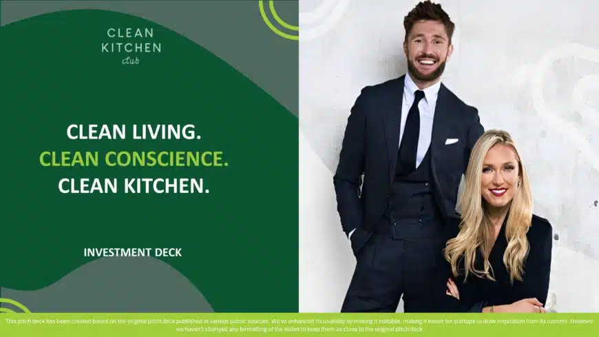 Clean Kitchen Seed Pitch Deck