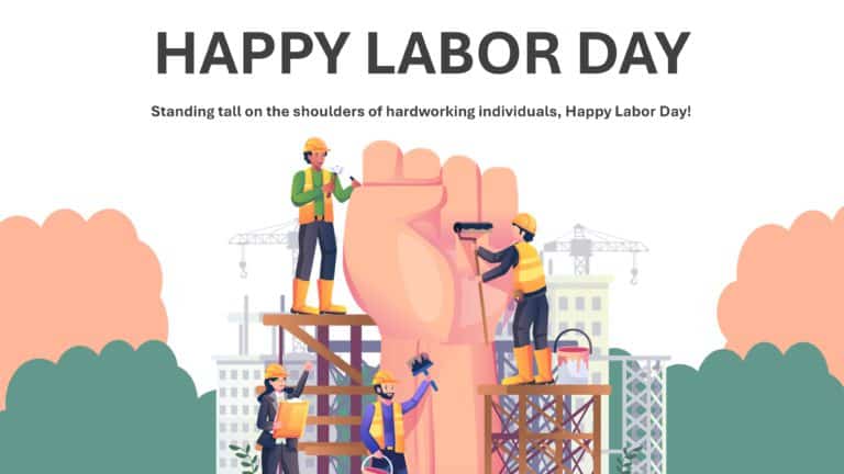 Happy Labor Day Message Template & Google Slides Theme