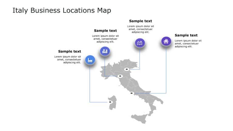 Italy Map PowerPoint Template 3 & Google Slides Theme