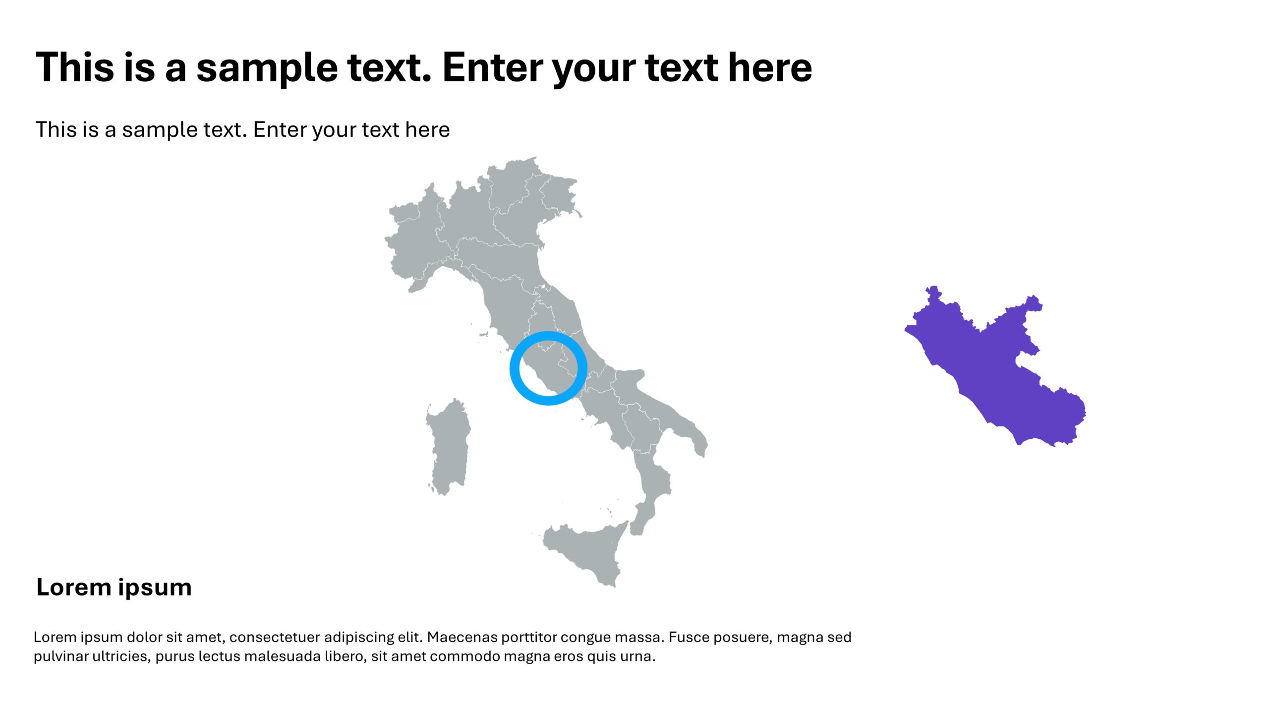 Italy Map PowerPoint Template 4 & Google Slides Theme