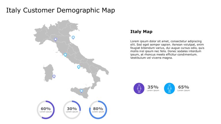 Italy Map PowerPoint Template 7 & Google Slides Theme