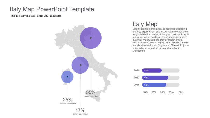 Italy Map PowerPoint Template 9